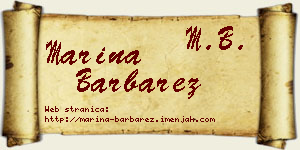 Marina Barbarez vizit kartica